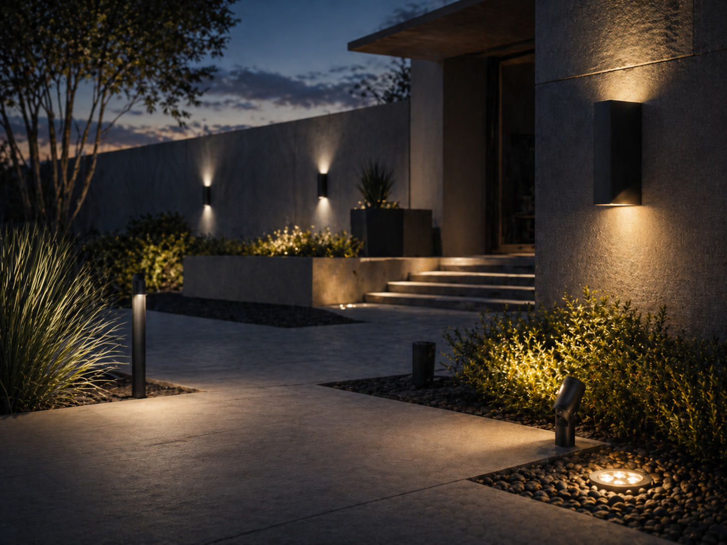 Landscape lighting fixture types